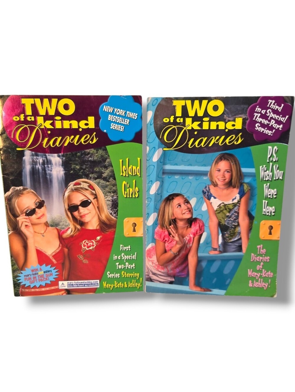 Two of a Kind Diaries Lot Mary‑Kate & Ashley Island Girls, PS Wish You Were Here